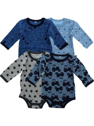 Pippi Babywear Kinder Langarmbody in Blau