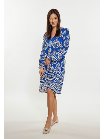 Usha Damen Kleid in royal blau Creme