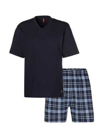 s.Oliver Pyjama in marine-blau-kariert