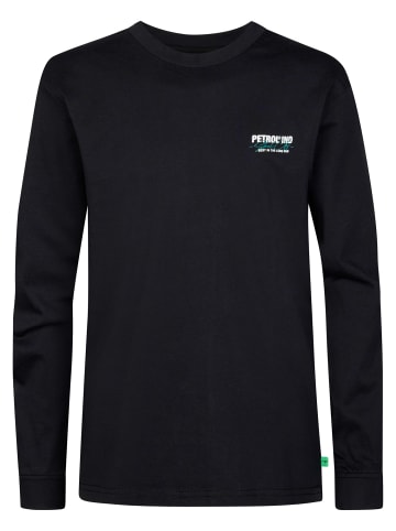 Petrol Industries Langarmshirt aus Baumwolle Steellake in Schwarz