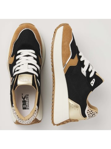 British Knights Sneaker Fable in schwarz/sand/goldfarben/leopard