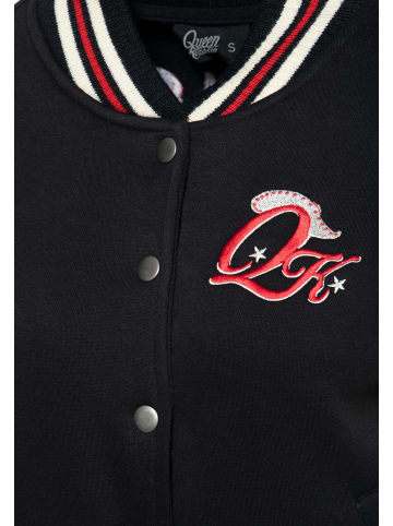 Queen Kerosin Queen Kerosin College Sweatjacke Rebel at Heart in schwarz
