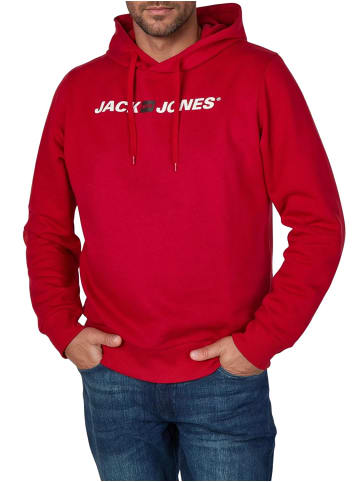 Jack & Jones Pullover JJMORTY OLD LOGO SWEAT HOOD SMU in Rot