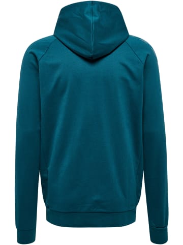 Hummel Hoodie Hmlmove Grid Cotton Zip Hoodie in DEEP TEAL