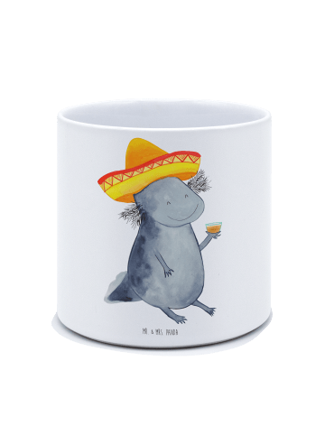 Mr. & Mrs. Panda XL Blumentopf Axolotl Tequila ohne Spruch in Weiß