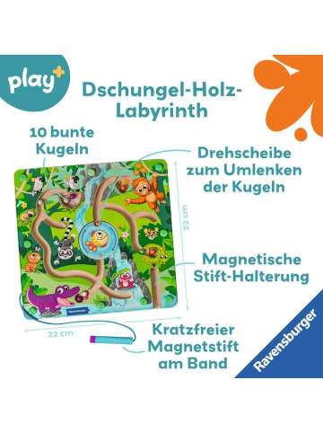 Ravensburger Ravensburger Magnetisches Holz-Labyrinth: Dschungel in bunt