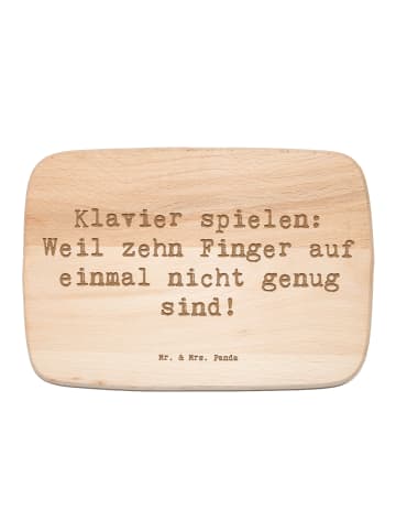 Mr. & Mrs. Panda Buche Schneidebrett Spruch Klavier Magie mit Sp... in Transparent
