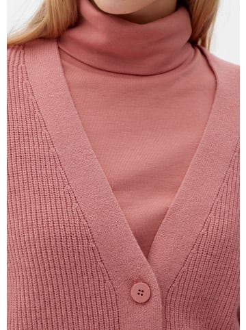 QS Strickjacke langarm in Orange-pink