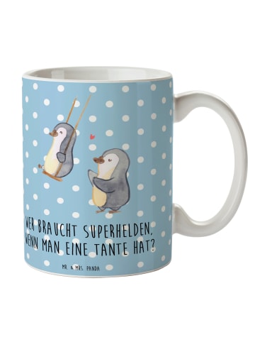Mr. & Mrs. Panda Kaffeetasse Lieblings-Tante mit Spruch in Blau Pastell