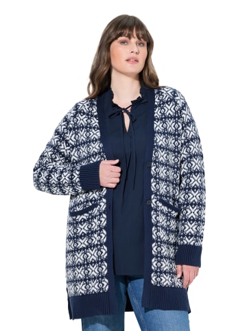 Ulla Popken Strickjacke in navy blau