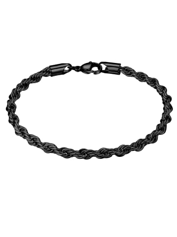 True Rebels Armband aus Edelstahl in schwarz