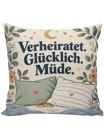 Mr. & Mrs. Panda Kuschelkissen 40x40 Kissen gemütlich Design mit... in Weiß