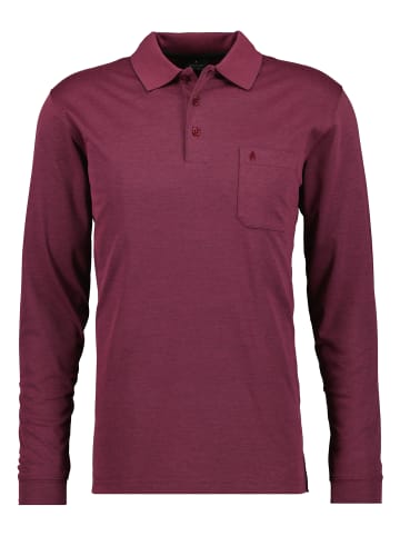Ragman Poloshirt Langarm in Terra rot