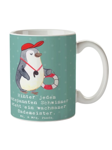 Mr. & Mrs. Panda Pott Bademeister schützend mit Spruch in Meeresbrise