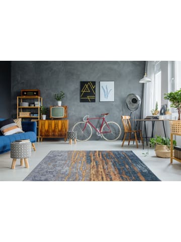 Arte Espina Wohnzimmer Teppich – Kurzflorteppich Blaze 325 115 x 170 cm in beige - blau - rechteckig