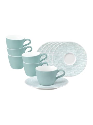 Seltmann Weiden 6er Set Espressotassen mit Untertassen Life Fashion in 90 ml in Green Chic