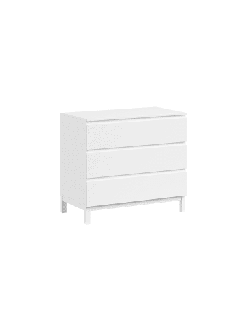 58 aufm Kessel BABYZIMMER SET Keely Kiefer & MDF weiß Babybett Wickelkommode Schrank