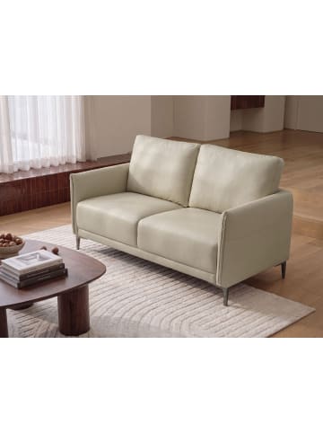 Beliani 2-Sitzer Sofa CILENS in Beige/Silber - (W) 152 x (H) 93 x (L) 83 cm