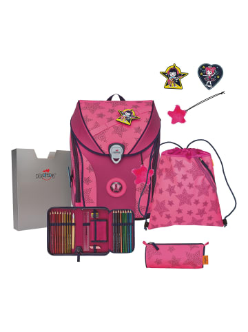 DerDieDas ErgoFlex Max Superflash Schulranzen-Set 5-teilig in neon star