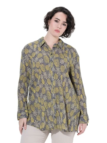 Ulla Popken Hemdbluse in graphitgrau
