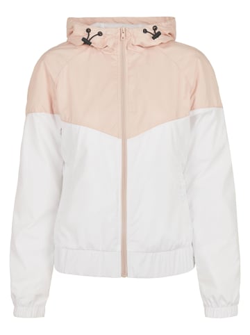 Urban Classics Windbreaker in lightpink/white/black