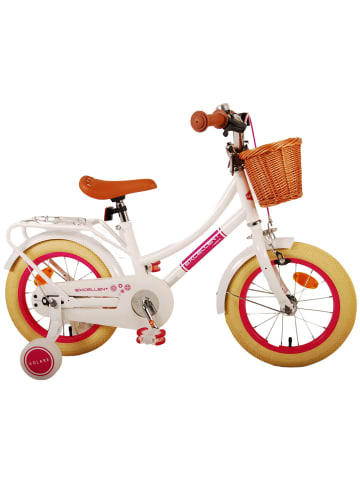 Volare Kinderfahrrad Excellent für Mädchen 14 Zoll Kinderrad in Weiß Fahrrad 4 Jahre