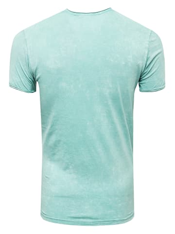 Rusty Neal T-Shirt Verwaschen mir Front Print in Mint