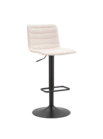 Mauro Ferretti Set aus 2 weißen Barhockern mit Stoffbezug, 43 x 49,5 x 85,5 cm