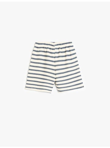 KOTON KURZHOSEN in Ekru Gestreift