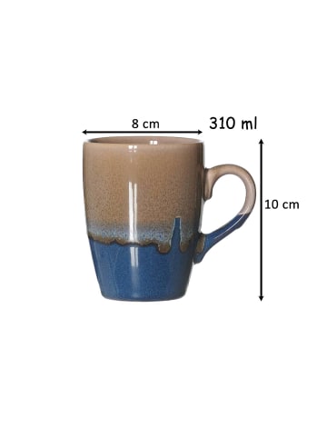 Ritzenhoff & Breker 6er Set Henkelbecher Matos 310 ml in braun