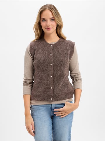 Marie Lund Weste in schoko mocca - 0004