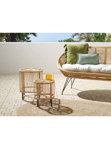 Beliani 2er-Set Couchtisch CESENATICO in Naturfarben/Schwarz