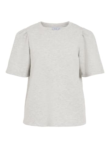Vila Sweatshirt mit kurzen Ärmeln in Light Grey Melange