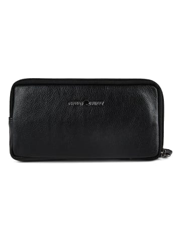 Greenburry Vintage Gürteltasche Leder 19 cm in schwarz