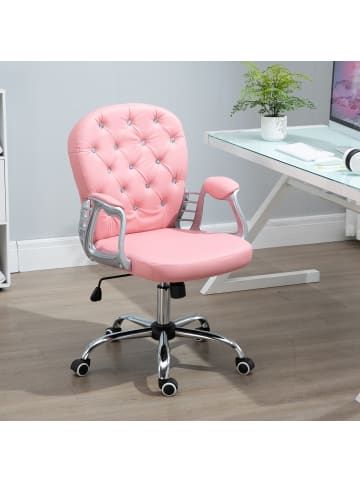 Vinsetto Bürostuhl-L59,5 x B60,5 x H93-103 cm-Rosa