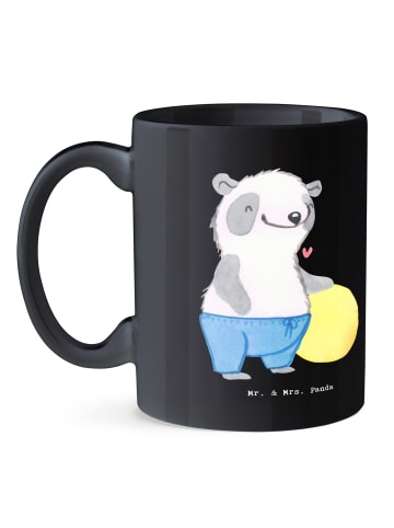 Mr. & Mrs. Panda haferl Ergotherapeutin Superheldin mit Spruch in Schwarz