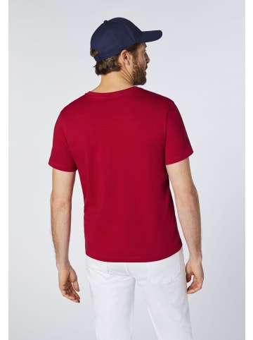 Polo Sylt T-Shirt mit gesticktem Logo-Symbol in Rot