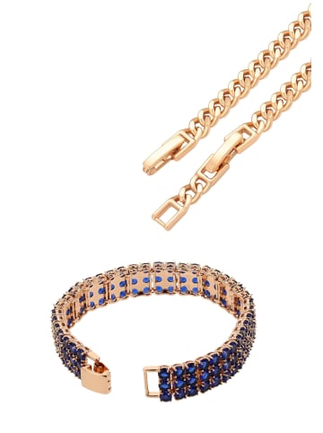 faina Women Jewelry Set in rose gold navy