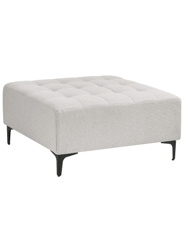 Beliani Ottomane ABERDEEN in Grau/Schwarz - (W) 80 x (H) 41 x (L) 80 cm