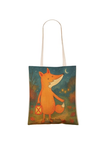 Mr. & Mrs. Panda Shopper-Tasche Fuchs Laterne Design ohne Spruch in Weiß