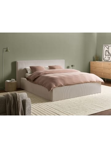 Beliani Doppelbett LILLEBONNE in Beige/Schwarz - (W) 212 x (H) 100 x (L) 229 cm
