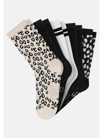 Schiesser Socken Bluebird in Schwarz / beige mix