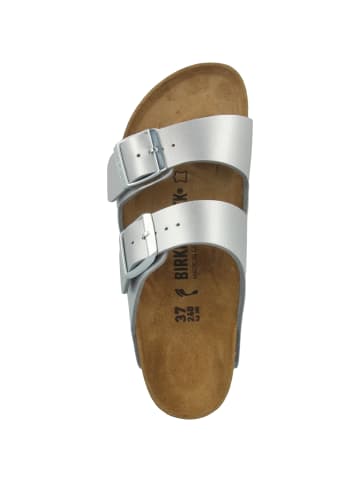 Birkenstock Sandale Arizona Birko-Flor normal in silber