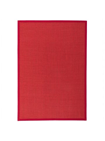 Pergamon Sisal Teppich mit Bordüre in rot