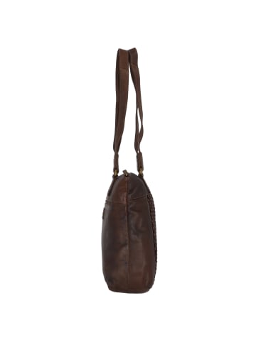 Greenland Nature Femi & Nine Schultertasche Leder 35 cm grey