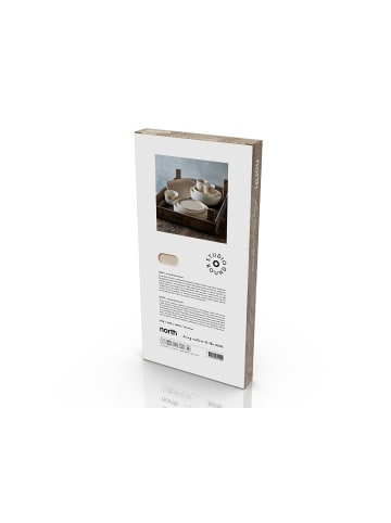 Studio Round Servierplatte North in Matte white/Matte sand