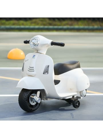 HOMCOM Vespa Elektromotorrad Kinder 1,5-3 Jahre Weiß