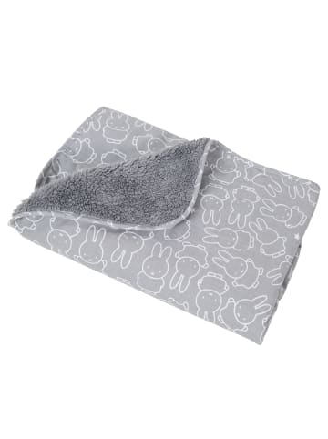 roba Babydecke 'miffy®' - 2-seitig aus Baumwolle / Plüsch - Grau