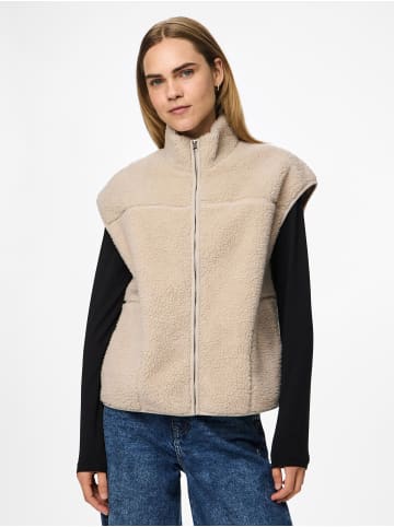 Pieces Gilet in Silver Gray