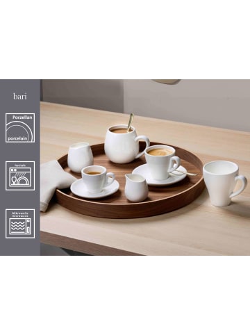 Ritzenhoff & Breker 6er Set Espressotassen mit Untertassen Bari 90 ml in weiß